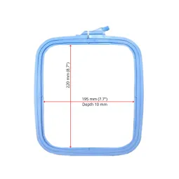 Nurge Square (Rectangular) Plastic Hoops 19.5*22 cm (blue) 170-13BL
