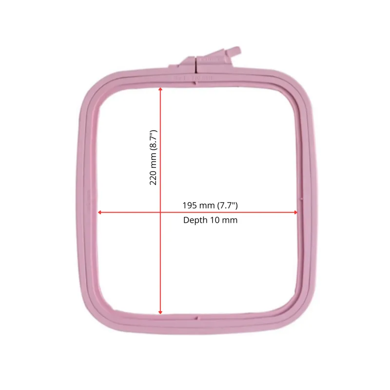Nurge Square (Rectangular) Plastic Hoops 19.5*22 cm (pink) 170-13PI