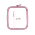 Nurge Quadratische (rechteckige) Kunststoff-Stickrahmen 19,5*22 cm (pink) 170-13PI