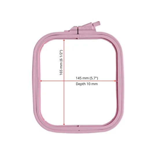Cerceaux plastique Nurge carrés (rectangulaires) 14,5*16,5 cm (rose) 170-12PI