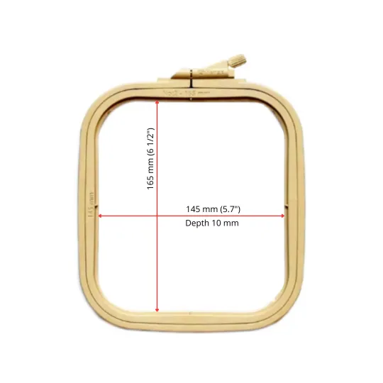 Nurge Square (Rectangular) Plastic Hoops 14.5*16.5 cm (brown) 170-12BR