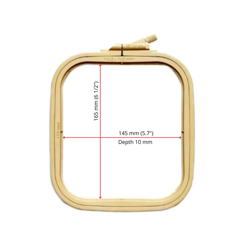 Nurge Square (Rectangular) Plastic Hoops 14.5*16.5 cm (brown) 170-12BR