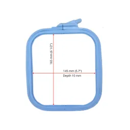 Nurge quadratische (rechteckige) Kunststoffstickrahmen 14.5*16.5 cm (blau) 170-12BL