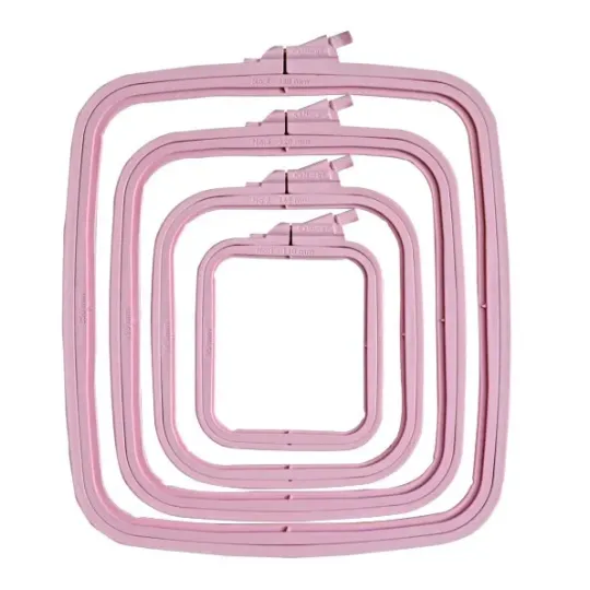 Cerceaux en plastique Nurge carrés (rectangulaires) 9,5*11 cm (rose) 170-11PI