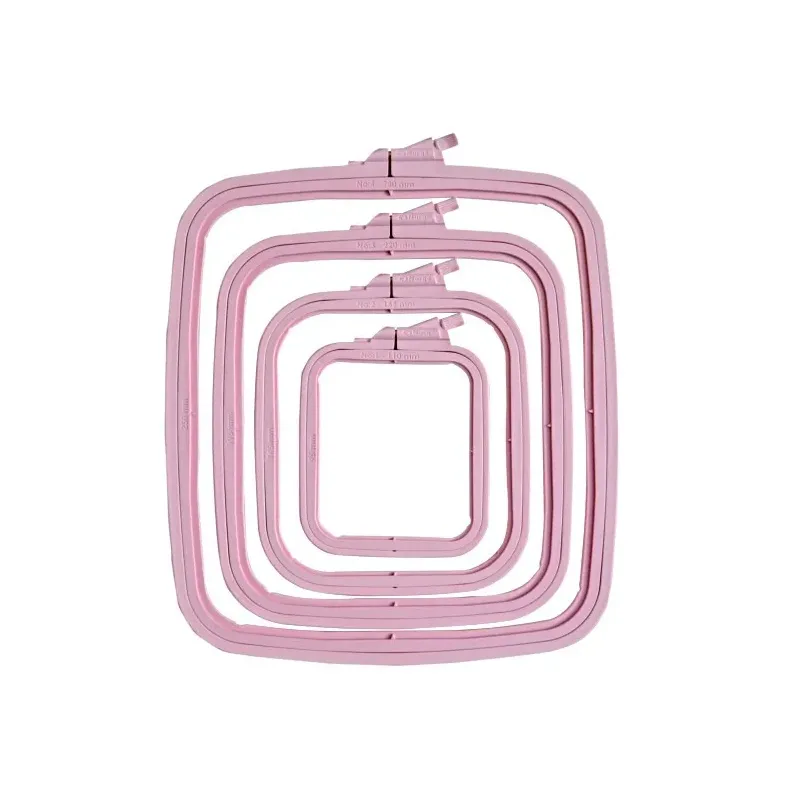 Cerceaux en plastique Nurge carrés (rectangulaires) 9,5*11 cm (rose) 170-11PI