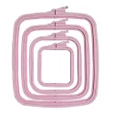 Nurge Square (Rectangular) Plastic Hoops 9.5*11 cm (pink) 170-11PI