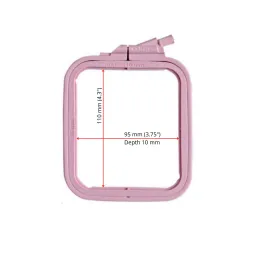 Cerceaux en plastique Nurge carrés (rectangulaires) 9,5*11 cm (rose) 170-11PI