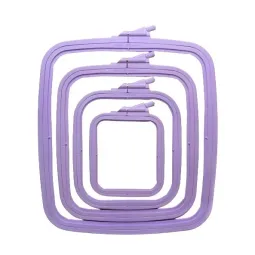 Cerceaux carrés (rectangulaires) en plastique Nurge 9.5*11 cm (lilas) 170-11LI