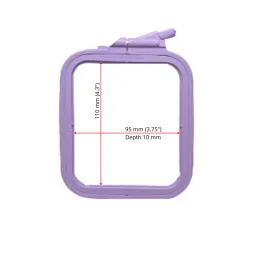 Nurge Square (Rectangular) Plastic Hoops 9.5*11 cm (lilac) 170-11LI