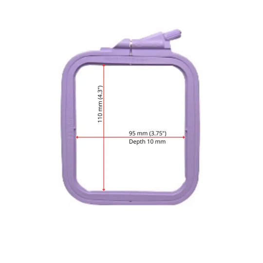 Nurge Square (Rectangular) Plastic Hoops 9.5*11 cm (lilac) 170-11LI