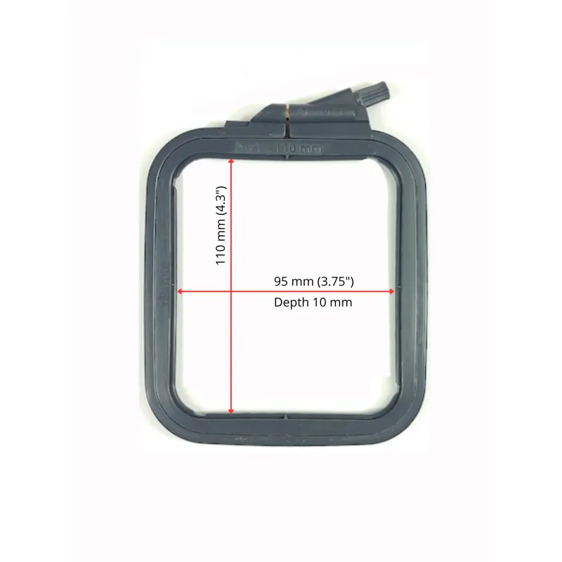 Nurge Square (Rectangular) Plastic Hoops 9.5*11 cm (grey) 170-11GREY