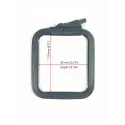 Nurge Square (Rectangular) Plastic Hoops 9.5*11 cm (grey) 170-11GREY