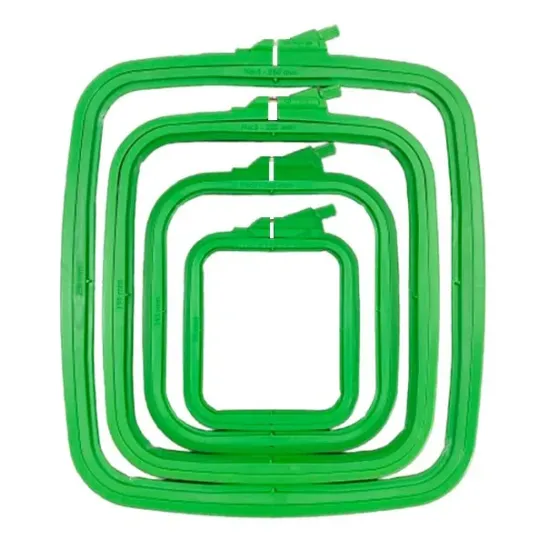 Cerceaux en plastique Nurge carrés (rectangulaires) 9,5 x 11 cm (vert) 170-11GREEN