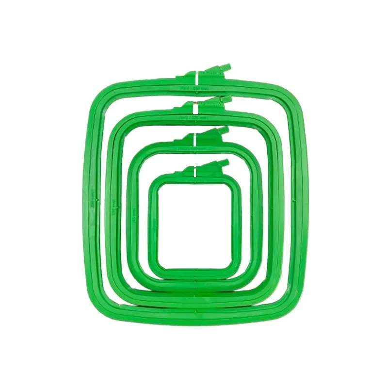 Cerceaux en plastique Nurge carrés (rectangulaires) 9,5 x 11 cm (vert) 170-11GREEN