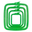 Cerceaux en plastique Nurge carrés (rectangulaires) 9,5 x 11 cm (vert) 170-11GREEN
