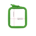 Nurge Square (Rectangular) Plastic Hoops 9.5*11 cm (green) 170-11GREEN