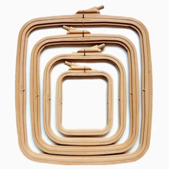 Cerceaux en plastique carrés (rectangulaires) Nurge 9.5*11 cm (marron) 170-11BR