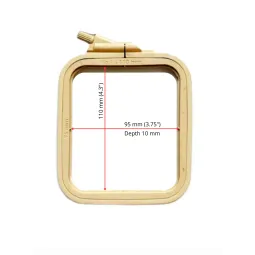 Nurge Square (Rectangular) Plastic Hoops 9.5*11 cm (brown) 170-11BR