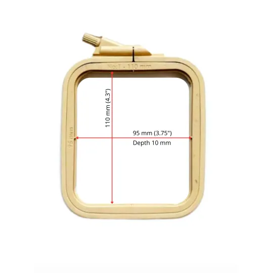 Nurge Square (Rectangular) Plastic Hoops 9.5*11 cm (braun) 170-11BR