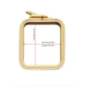 Nurge Square (Rectangular) Plastic Hoops 9.5*11 cm (braun) 170-11BR