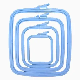 Nurge Square (Rectangular) Plastic Hoops 9.5*11 cm (blue) 170-11BL