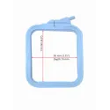 Nurge Quadratische (rechteckige) Kunststoff-Stickrahmen 9,5*11 cm (blau) 170-11BL