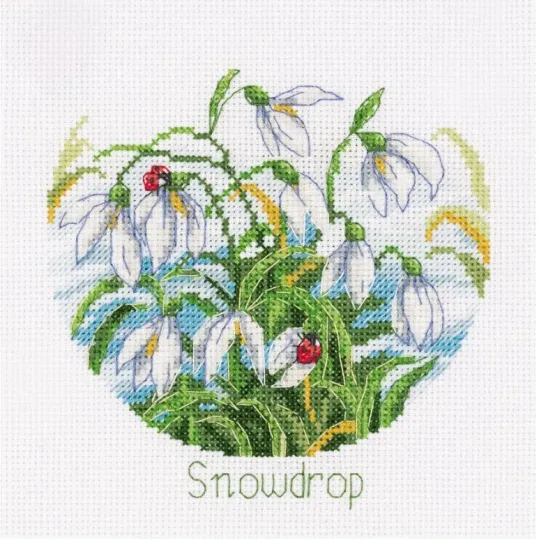 Kit de point de croix KLART "Tendresse florale. Perce-neige" KL8-389