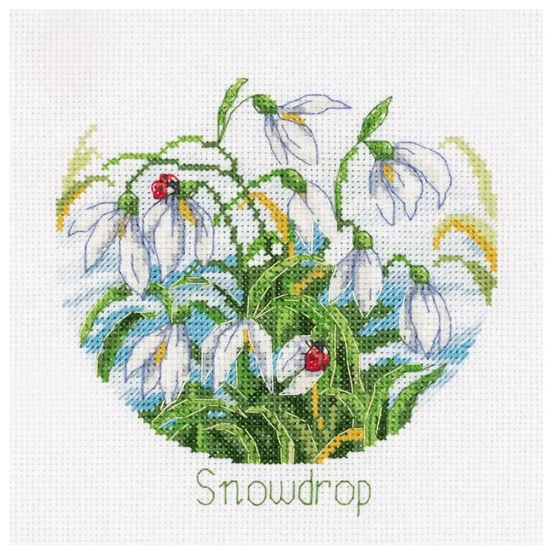 Kit de point de croix KLART "Tendresse florale. Perce-neige" KL8-389