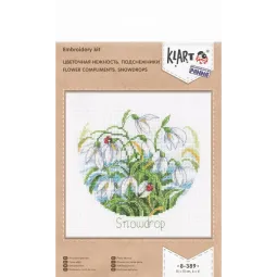 Kit de point de croix KLART "Tendresse florale. Perce-neige" KL8-389