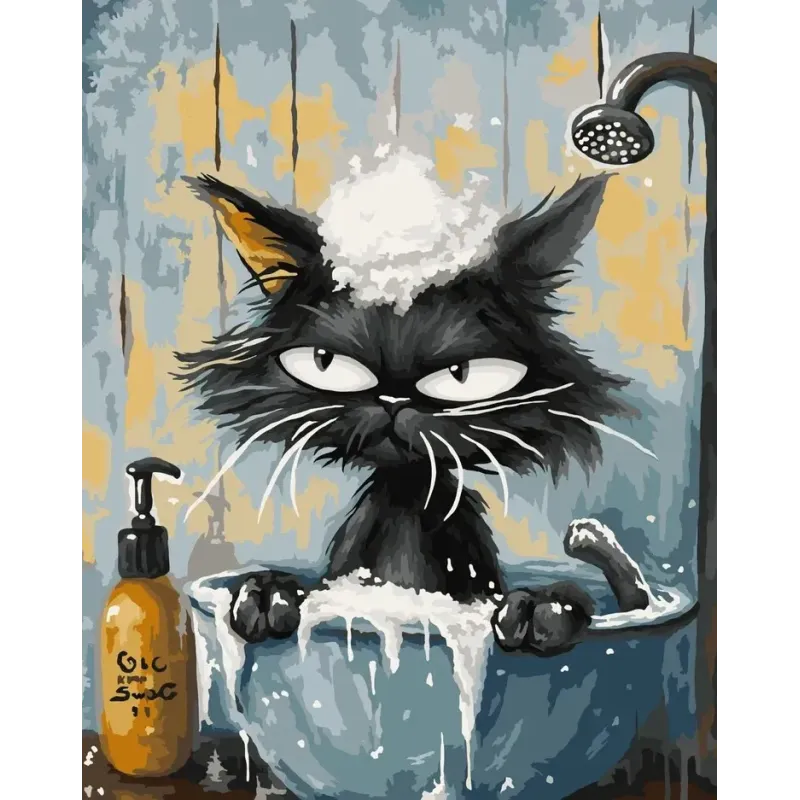 Kit de peinture par numéros "Shower time" 40x50 cm W034 0425