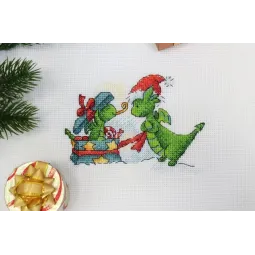 Kit de point de croix « Cadeau de Noël » SM-756