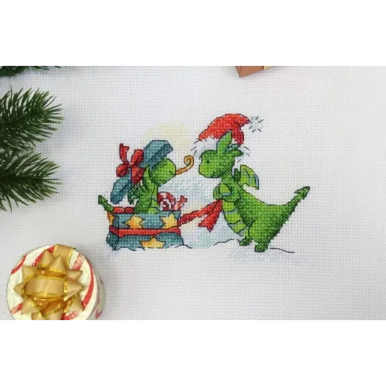 Kit de point de croix « Cadeau de Noël » SM-756