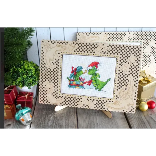 Kit de point de croix « Cadeau de Noël » SM-756