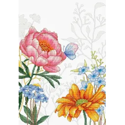 (D) Blumen und Schmetterling SBU4019