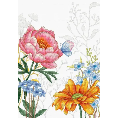 Fleurs et papillon SBU4019