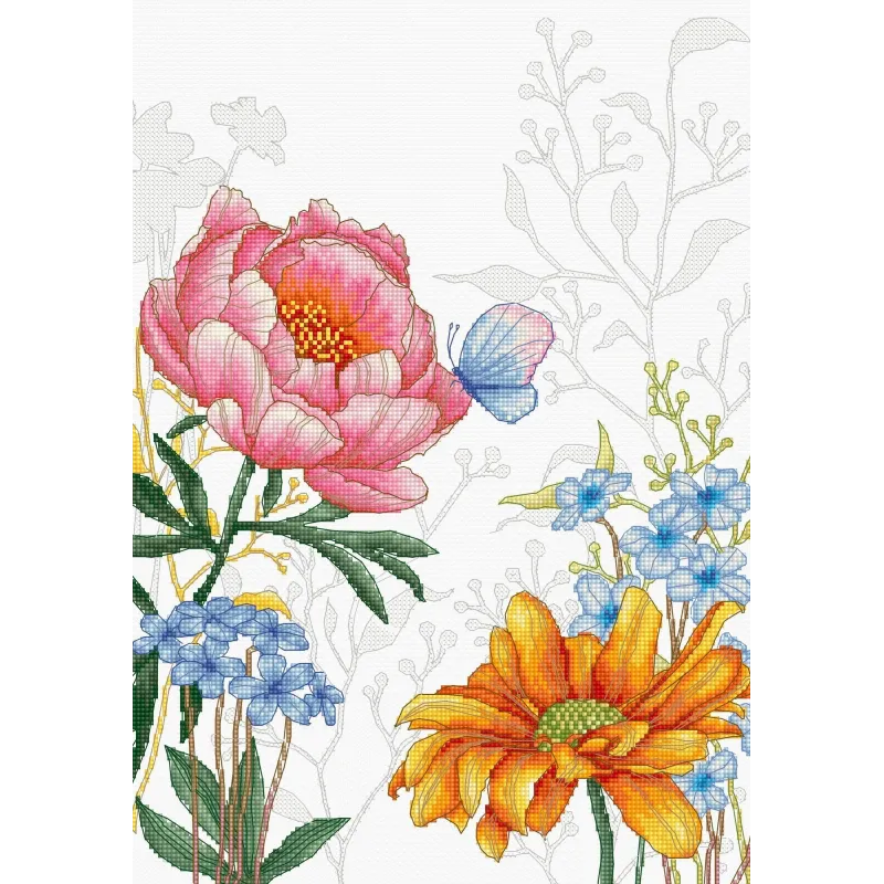 Fleurs et papillon SBU4019