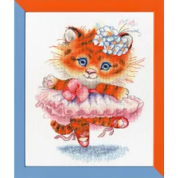 (Auslaufmodell) Kreuzstich-Set "Tiger Tänzer" 22.5× 17.3 cm S/VK069