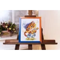 (Discontinued) Cross stitch kit "Tiger-guitarist" 22.3 × 18.3 cm S/VK068