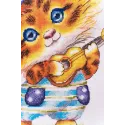 (Discontinued) Cross stitch kit "Tiger-guitarist" 22.3 × 18.3 cm S/VK068
