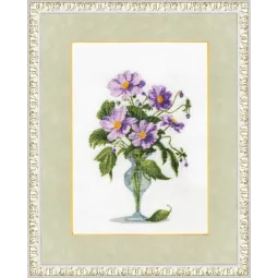 (Discontinued) Cross stitch kit "Lilac Bouquet" 27.3x18.5cm S/BR018