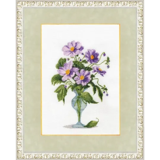 (Discontinued) Cross stitch kit "Lilac Bouquet" 27.3x18.5cm S/BR018
