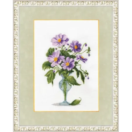 (Discontinued) Cross stitch kit "Lilac Bouquet" 27.3x18.5cm S/BR018