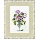 (Discontinued) Cross stitch kit "Lilac Bouquet" 27.3x18.5cm S/BR018