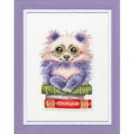 Cross stitch kit "Booklover" 16.4 × 11 cm S/VK057