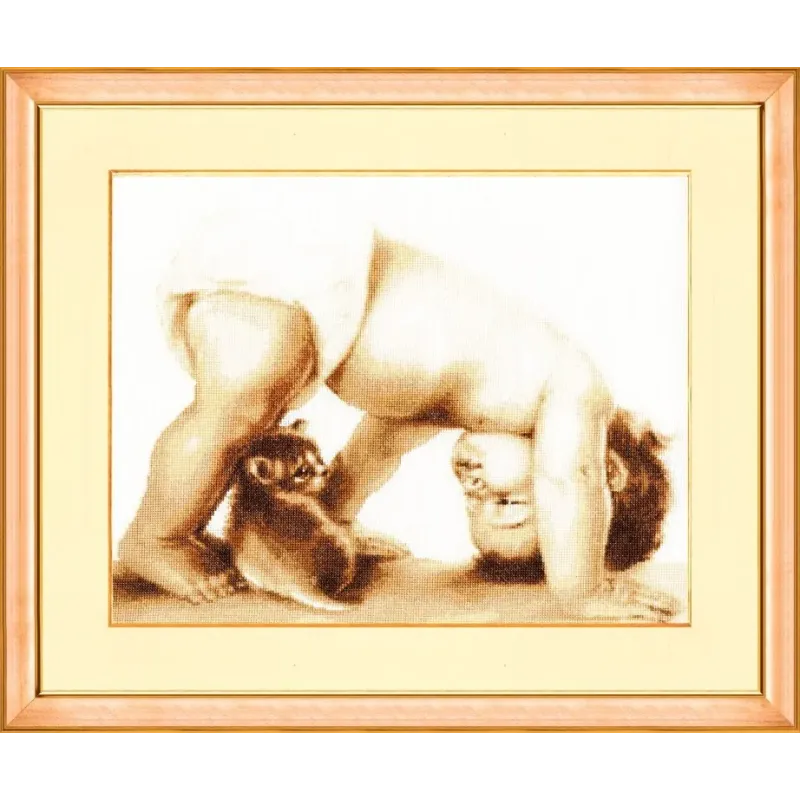 (Abgekündigt) Kreuzstich-Set "Spielen wir" 34.9x42.9cm S/SV018