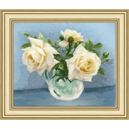 (Eingestellt) Kreuzstich-Set "Teerosen" 25x30,3 cm S/LTS079