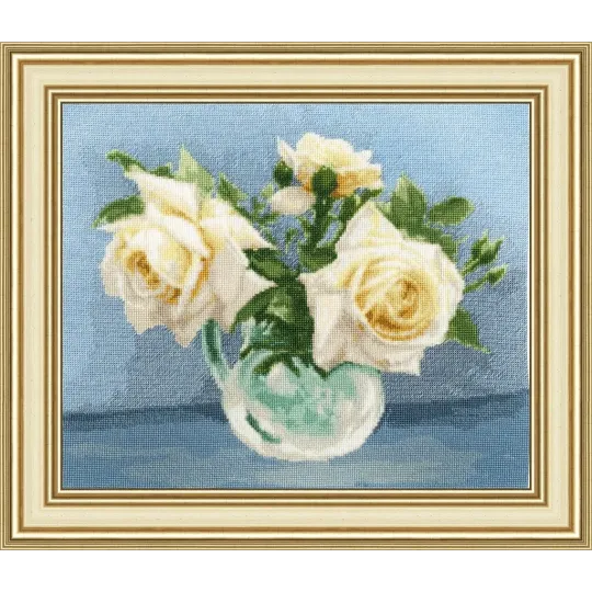 (Nutrauktas) Kryželių siuvinėjimo rinkinys "Arbatos rožės" 25x30,3 cm S/LTS079