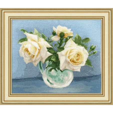 (Nutrauktas) Kryželių siuvinėjimo rinkinys "Arbatos rožės" 25x30,3 cm S/LTS079