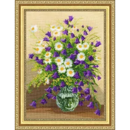 Cross stitch kit "Bluebells & Chamomiles" 38.5x28.5 cm S/LTS068