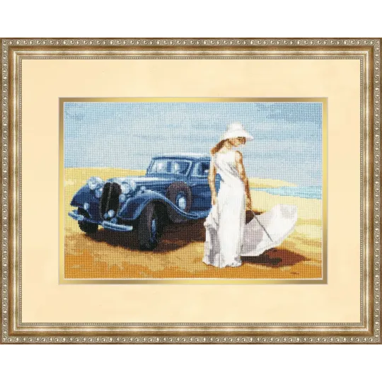 (Discontinued) Cross stitch kit "By the Sea" 26.2x38.1cm S/CHM046